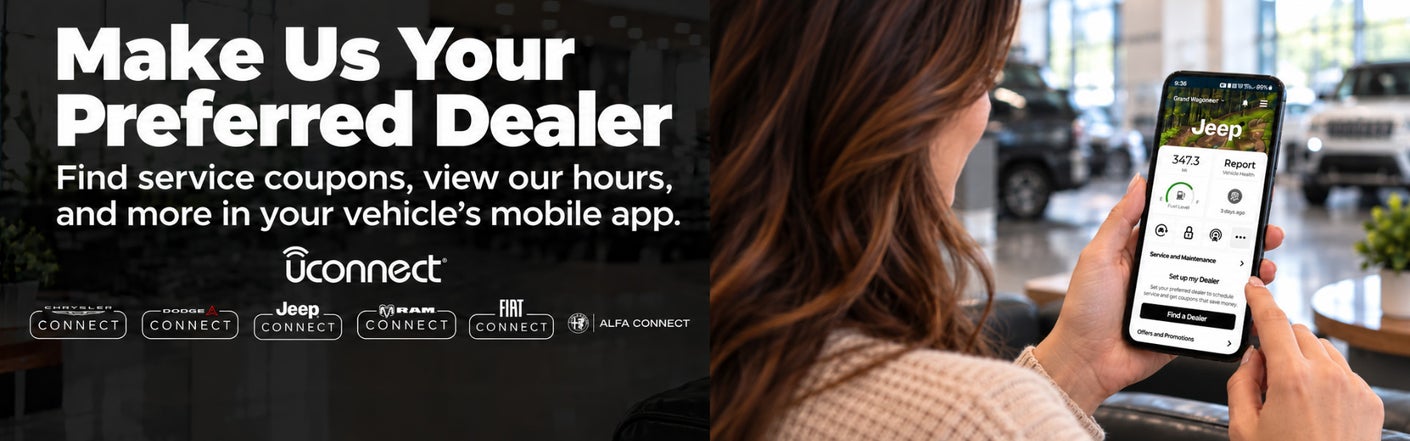 uconnect® make us your preferred dealer | Monken Dodge Chrysler Jeep in Centralia IL