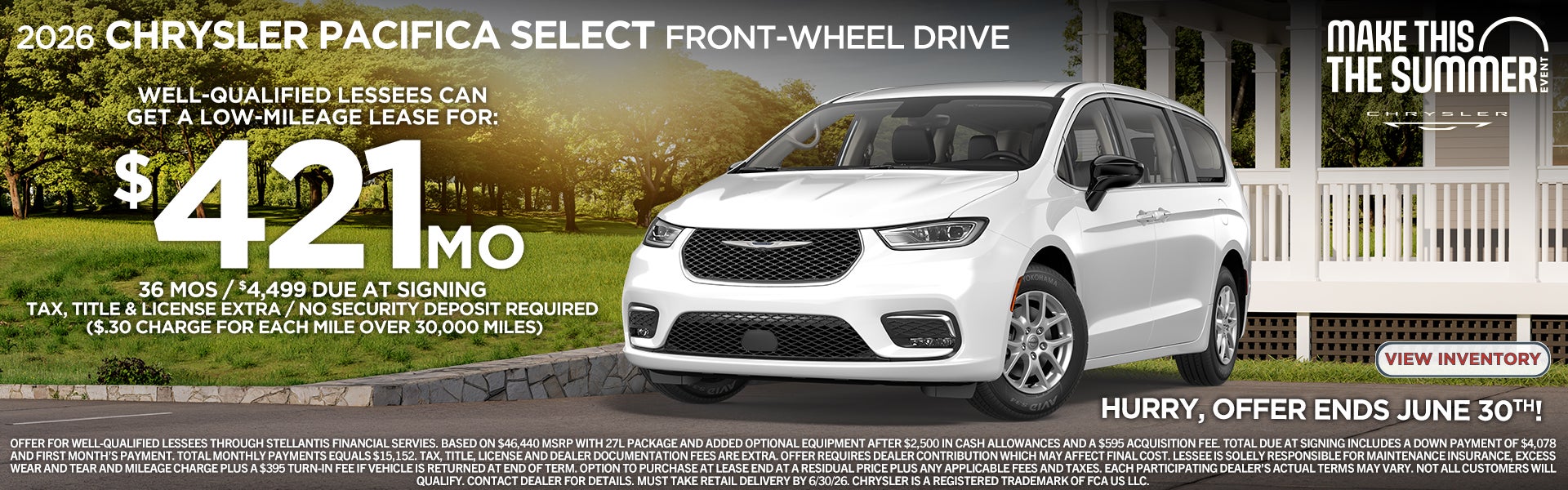 2026 Chrysler Pacifica Select Front Wheel Drive