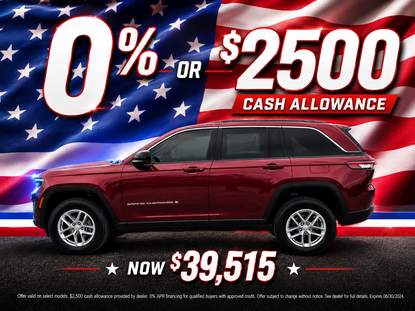 0% Or $2500 Cash Allowance