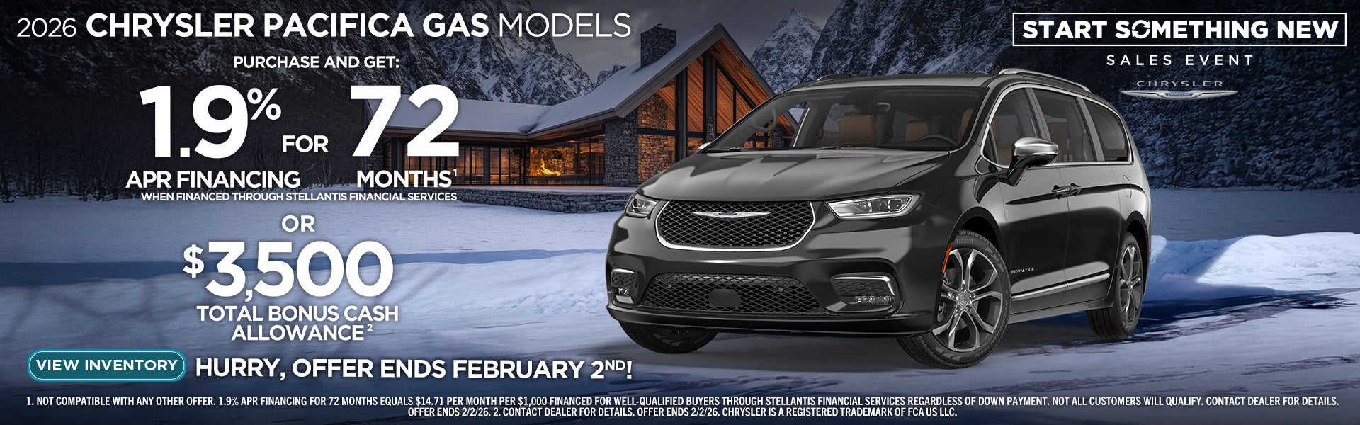 2026 Chrysler Pacifica Gas Models